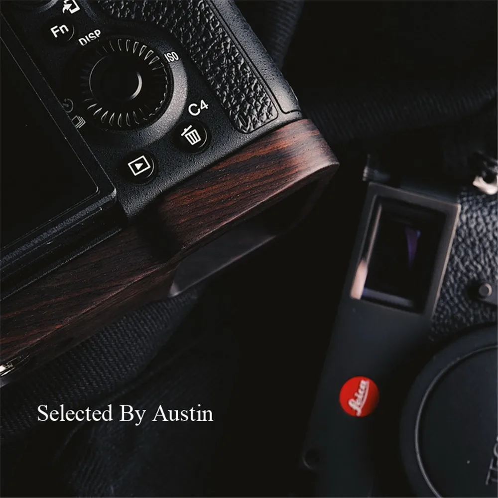 Staffa Per Piastra Impugnatura In Legno Fatta A Mano In Legno Nera Per Sony A7R4 A7R Iv A7Rm4 Ilce-7R Iv A7R Mkiv