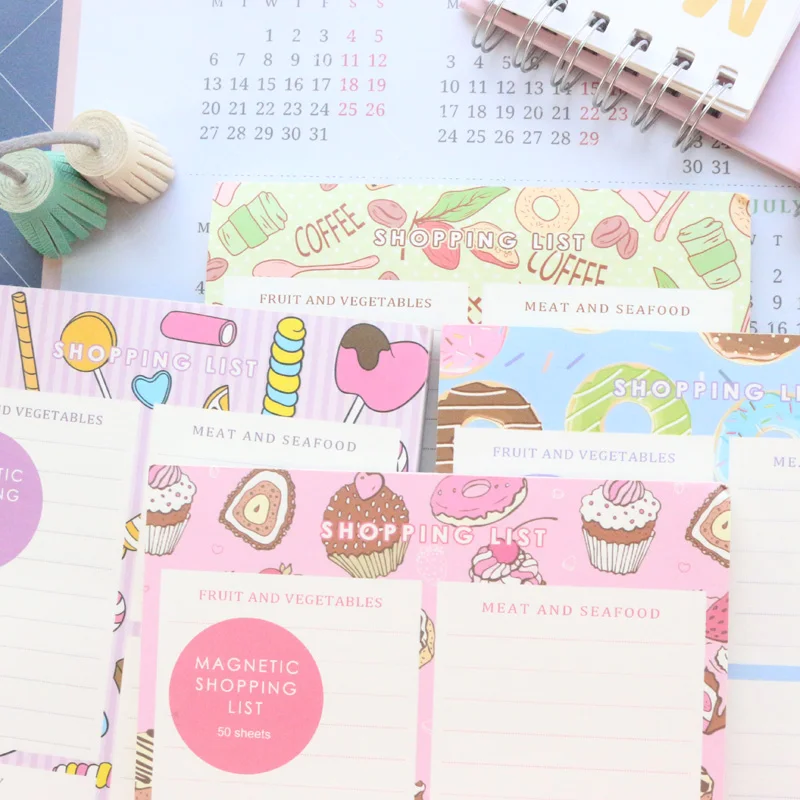 Новинка 2020 милый мультяшный магнит Domikee kawaii холодильник список покупок блокнот