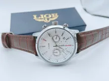LIGE-Reloj ejecutivo de lujo para hombres, cronógrafo de cuarzo, con correa de cuero e indicador de fecha, estilo casual, a la moda, marca superior, con caja