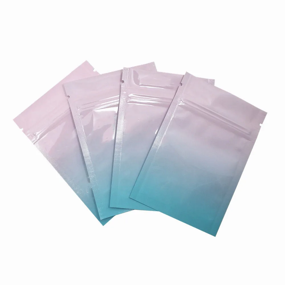 粉蓝渐变铝箔自封袋 A