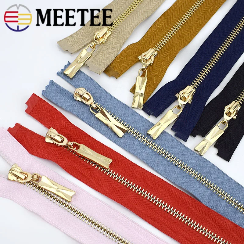 Meetee 1 шт/2 шт 85 см красочные 5# Металлические молнии золотые зубы открывающийся автоматический замок украшения молния DIY сумки пошив костюма Материал