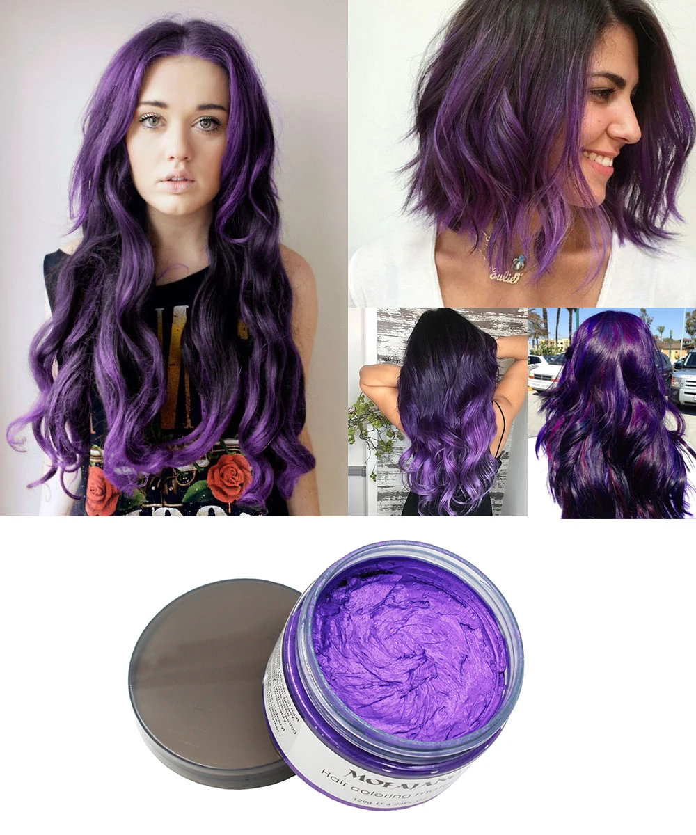 Purple hair wax 13