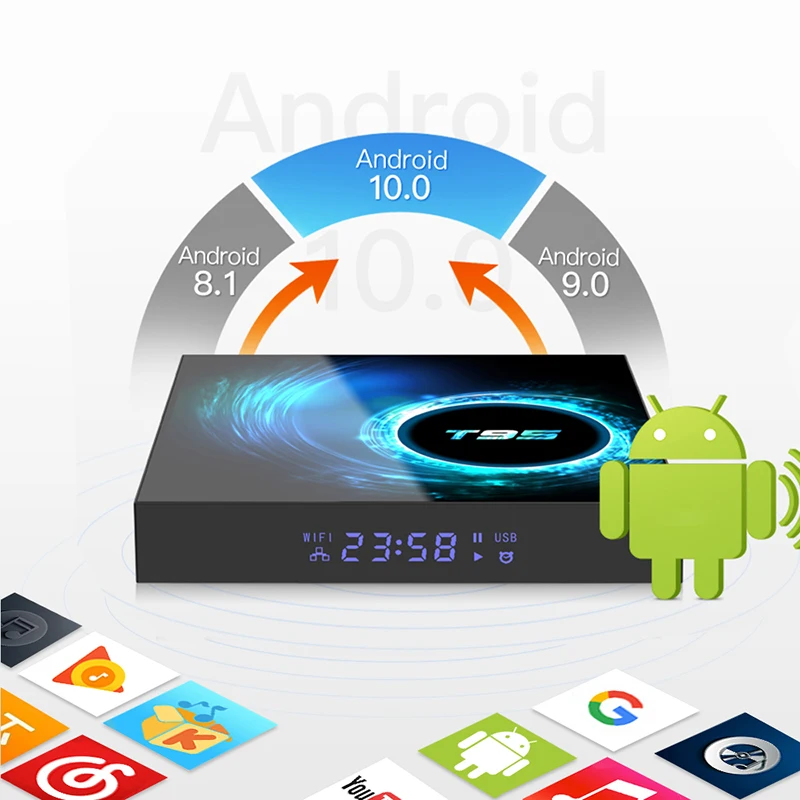 T95 Смарт ТВ приставка Android 10,0 4 Гб 64 Гб Allwinner H616 четырехъядерный 1080P H.265 4K медиаплеер 6K телеприставка PK S905X3 ТВ приставка
