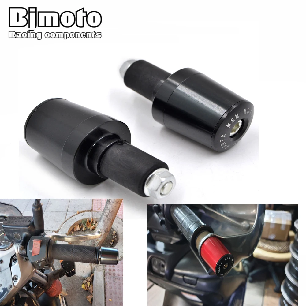 

6 Colors Colors For Options 7/8" CNC Universal Motorcycle Handlebar Grip Ends Weights Anti Vibration Silder Plug