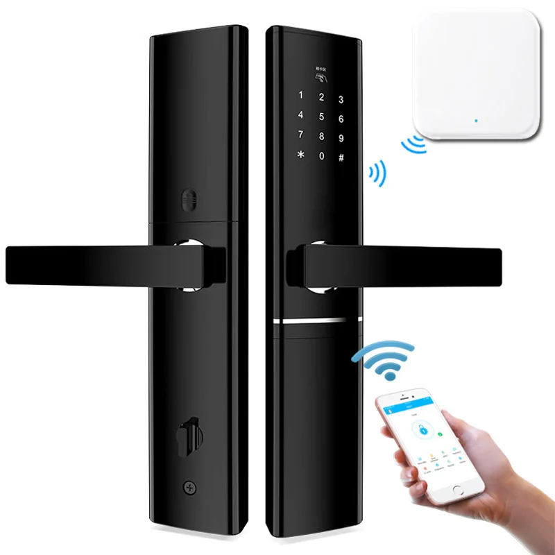

Homestay Password Door Lock With Gateway App Manage Rental House Cord Smart Door Lock Hotel Aparment Passcord Card Lock New
