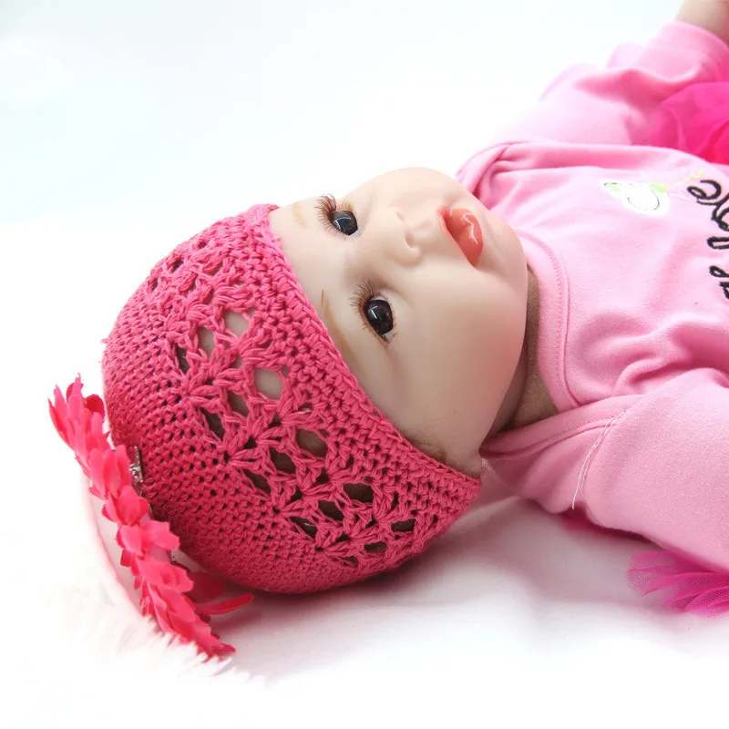 22 дюйма 55 см кукла для новорожденных bebe мини маленьких девочек силиконовая