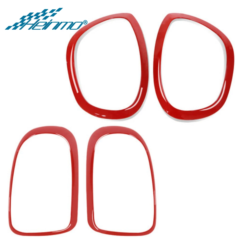 For MINI Cooper Accessories Car Headlight Head Lamp Sticker for MINI Cooper F60 Car Tail Lamp Frame Cover Stickers for MINI F60 - Название цвета: F60 Red 4pcs