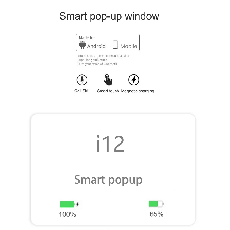 20 pcs/lot Macaron 12 inpods 12 i12 TWS Bluetooth 5.0 Earphone pop up Wireless Headphone Sport Earbud TWS Headset Touch Control