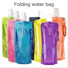 Portable Fashion 480ml Ultralight Foldable Flexible Water Bag Soft Flask Bottle Outdoor Sport Hiking Camping Water Bag