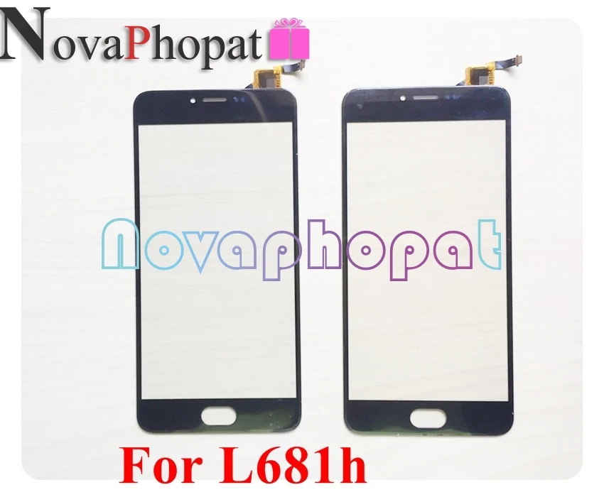 Novaphopat Black/White Sensor For Meizu M3 Note L681H Touch Screen Digitizer Glass Panel replacement + tracking