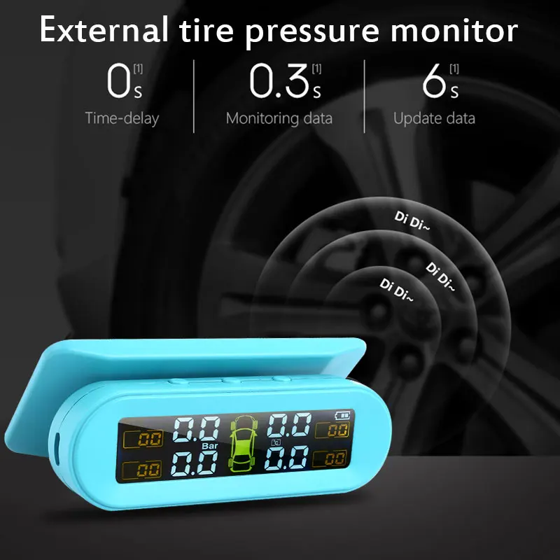 Vehemo Универсальный USB беспроводной TPMS сигнализация давления в шинах внешний датчик черный цвет Tmps датчик анти-взрыв Автомобильная электроника