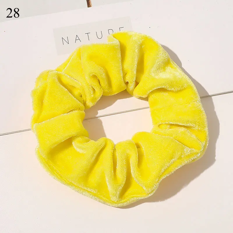 big hair clips 2021 Korea Velvet Scrunchie Elastic Hair Bands Solid Color Fashion Headband Ponytail Holder Hair Ties Hair Accessoires Free Ship pink hair clips Hair Accessories