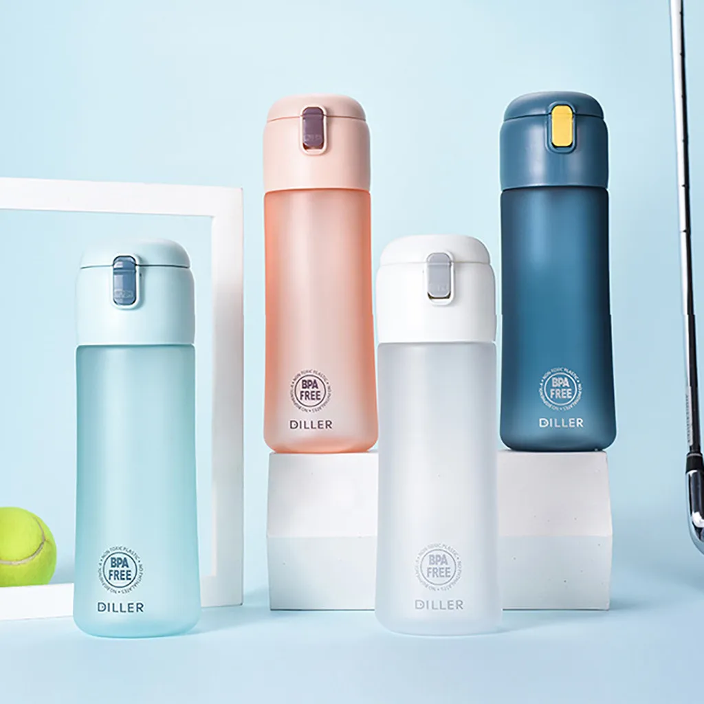 

Water Bottle Travel Scrub Summer Portable Bottle Outdoor Leak Proof cups Personality Sports Water Bottles drop shipping 2019 new
