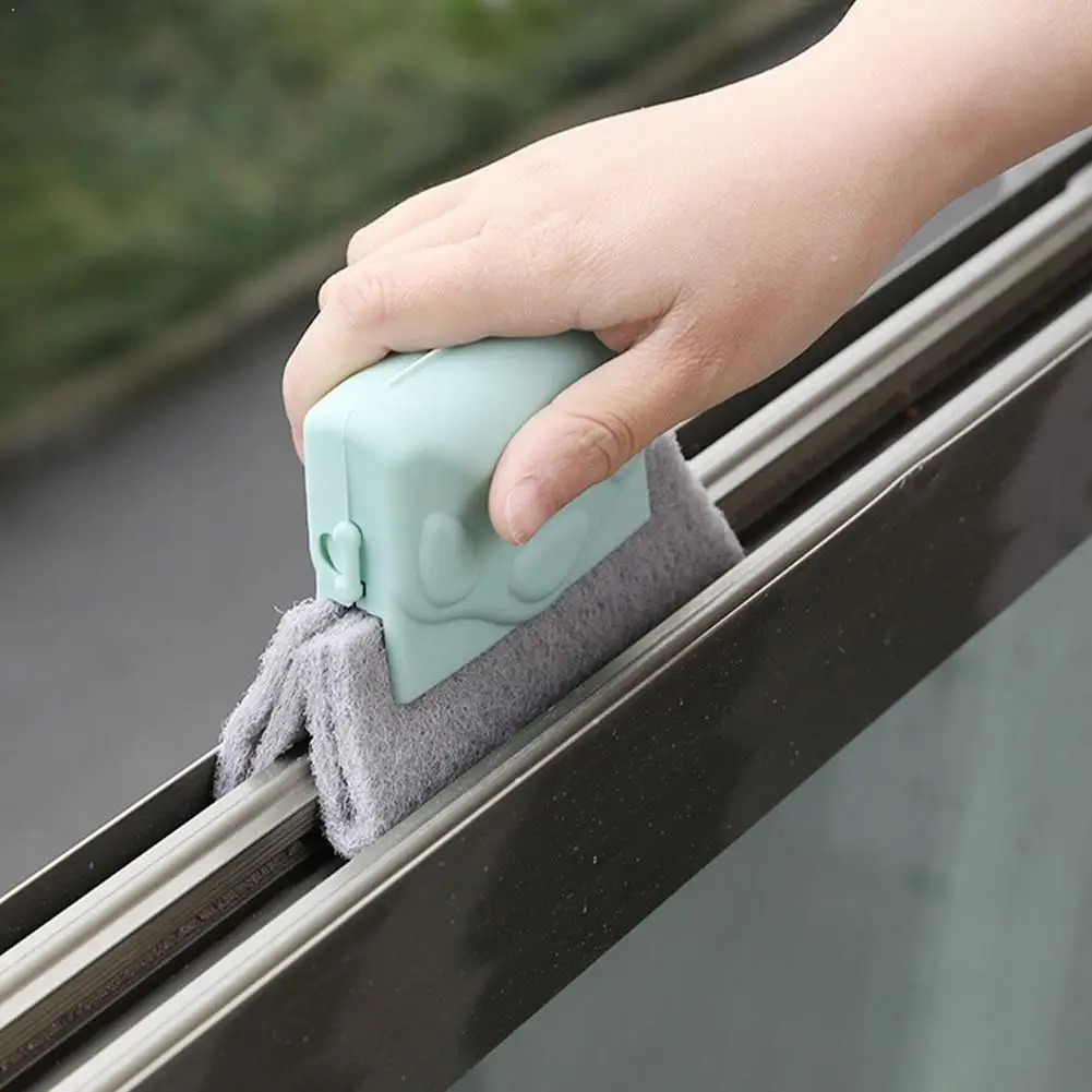 Window Door Track Cleaning Brush Gap Groove Sliding Tools Dust Cleaner Kitchen 