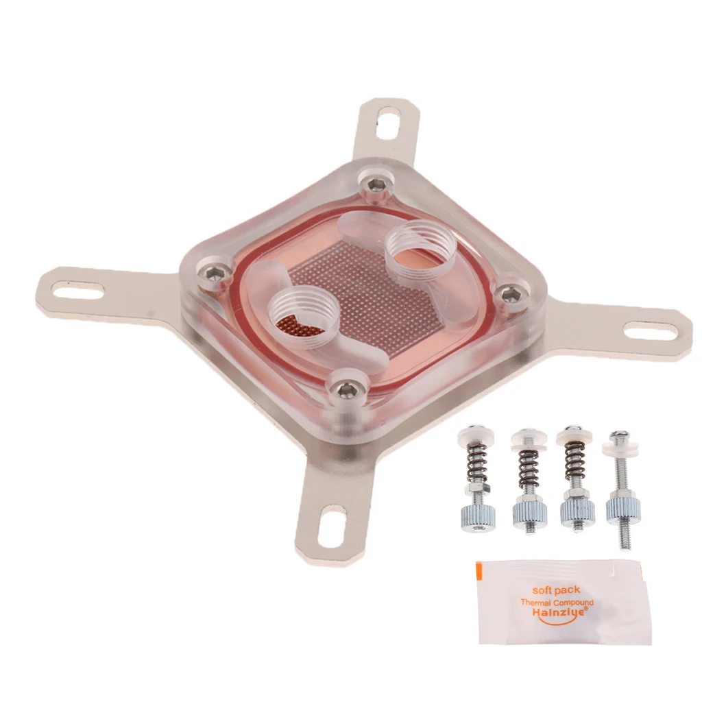 Professional Special CPU Water Cooling Block Waterblock Copper Base Cool #2