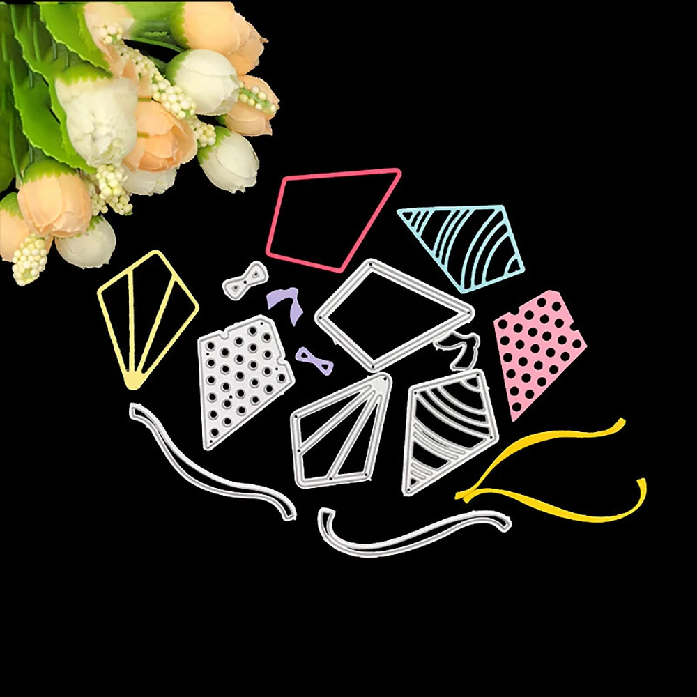 

Lychee Life DIY Kite Pattern Cutting Dies Metal Template Die For Scrapbooking Stencils Handmade Album Cards Decoration