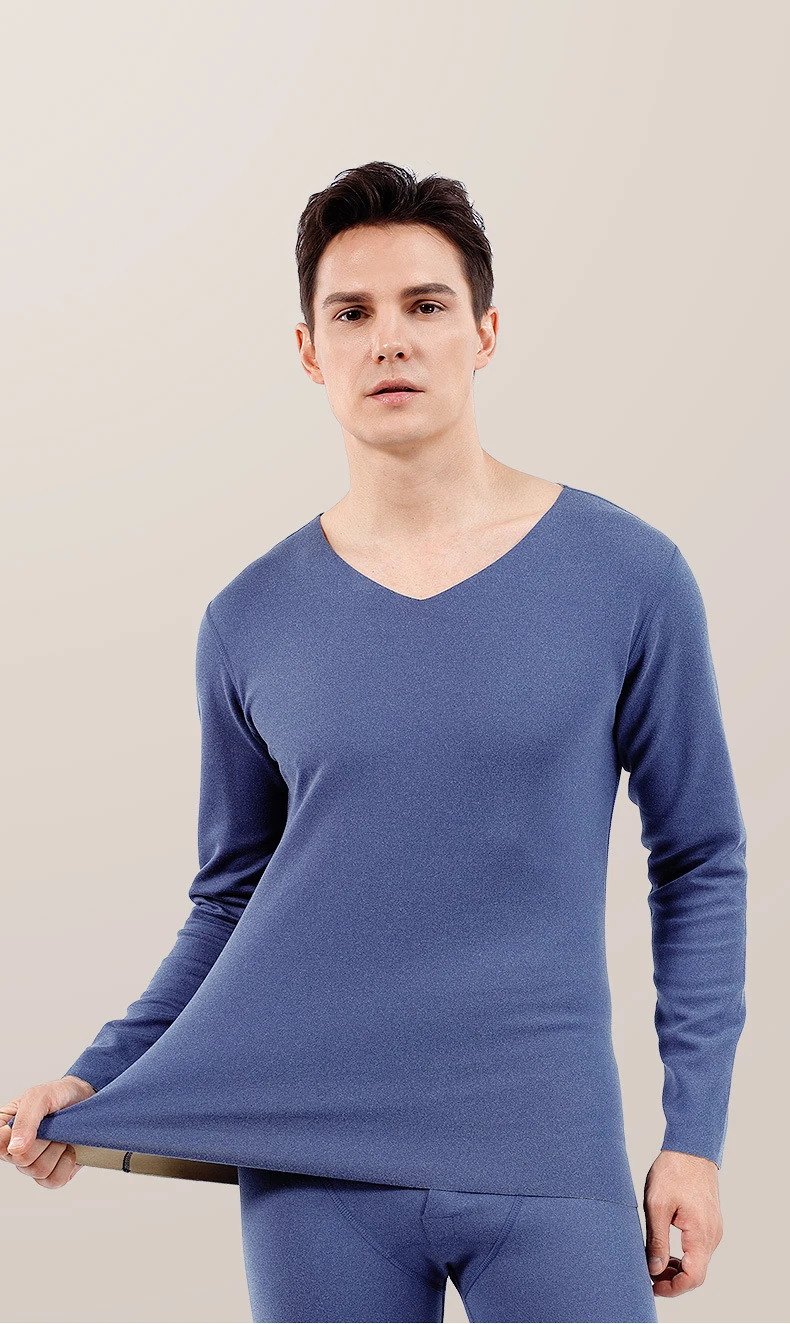 Winter Men Thermal Underwear Sets Long Johns Plus Velvet Warm Clothes Set Tops Buttoms Two Peice Sets Mens Underwear For Men 4XL long johns tesco