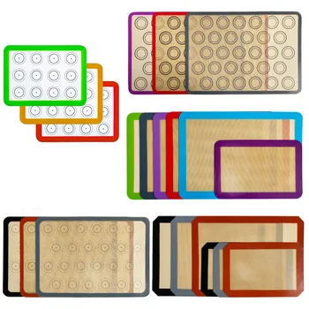 

Reusable Baking Mat Set Non Stick Macaron Cookie Baking Sheet Mat Non-Stick Silicone Liner Baking Pastry Tools