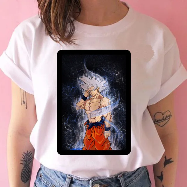 New Anime Dragon Ball Kawaii Funny Woman T-shirts Cartoon Shirt Harajuku T-shirt Ullzang Graphic Tshirt Fashion Top Tees Female 8
