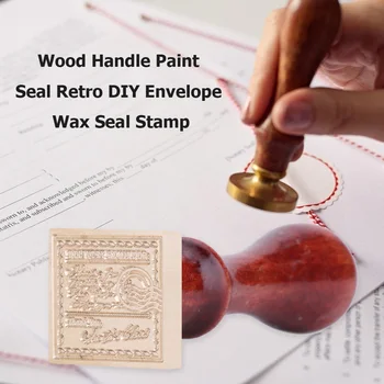 

Dropshipping Vintage Square DIY Decor Seal Stamp Sealing Wax Stamp for Scrapbooking Lacquer Seal Handmade Holiday Romantic Gifts