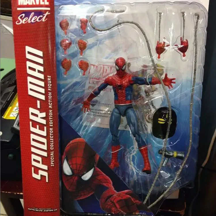 

Spide--Man Amazing Spider-Man Peter Face Version Masked Version Garage Kit Model Card Installed Decoration