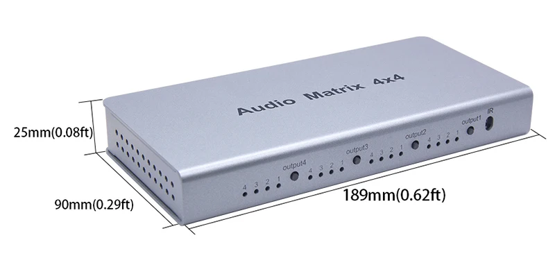 4x4 Audio Matrix Switch Splitter SPDIF / TOSLINK Digital Optical Audio Converter