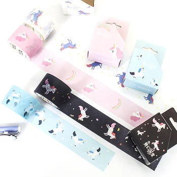 

Cute Rainbow Pink And Blue Unicorns Decorative Washi Tapes Paper DIY Scrapbooking Adhesive Tapes 5m/Roll Stationery