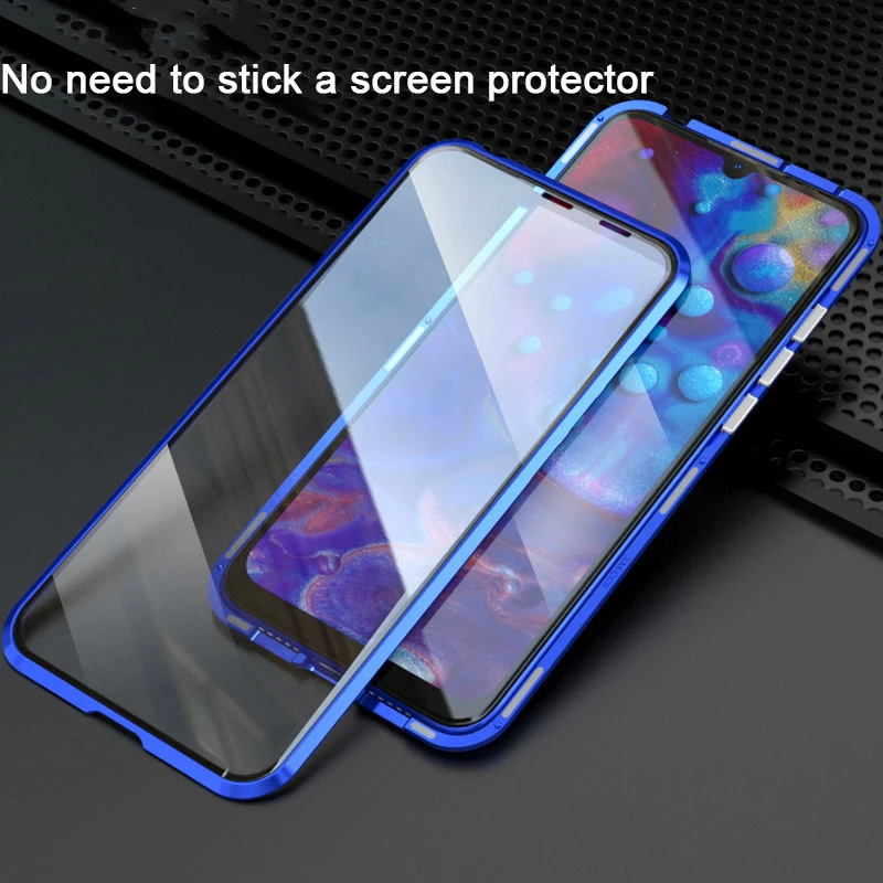 Магнитный чехол для Xiaomi mi CC9 CC9e mi 9 9SE с двойным боковым закаленным стеклом 360 градусов, металлический бампер для Xiao mi 9T Pro