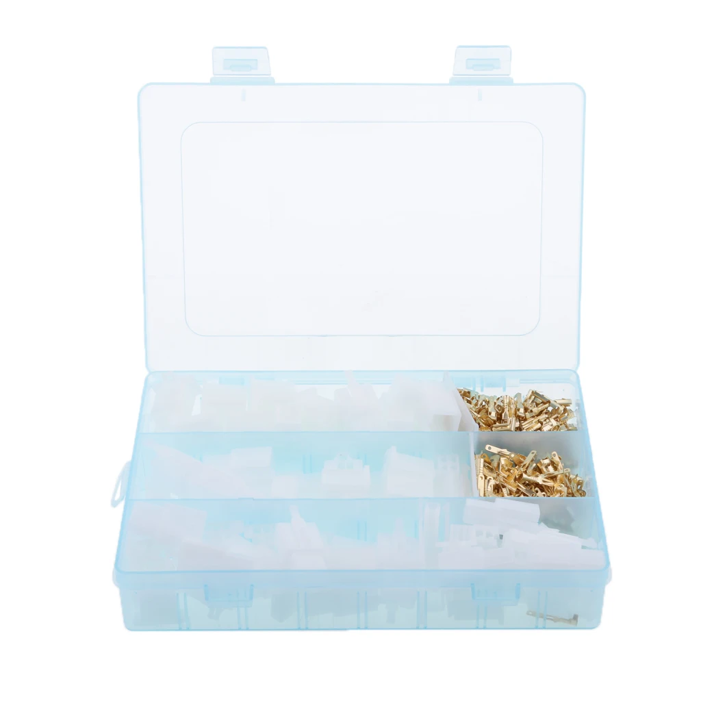 2.8mm Female & Male Terminals Crimp Connectors Housing Set With Organizer