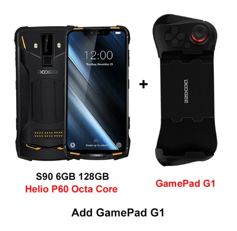DOOGEE S90C 4 Гб 64 Гб модульный смартфон NFC 6,18 FHD+ дисплей IP68/IP69K Helio P70 Восьмиядерный 16 МП камера 4G мобильный телефон - Цвет: Add GamePad