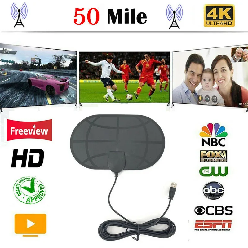 960 Миля Диапазон антенна ТВ цифровая HD Skywire 4K антенна цифровая внутренняя HD ТВ 1080p