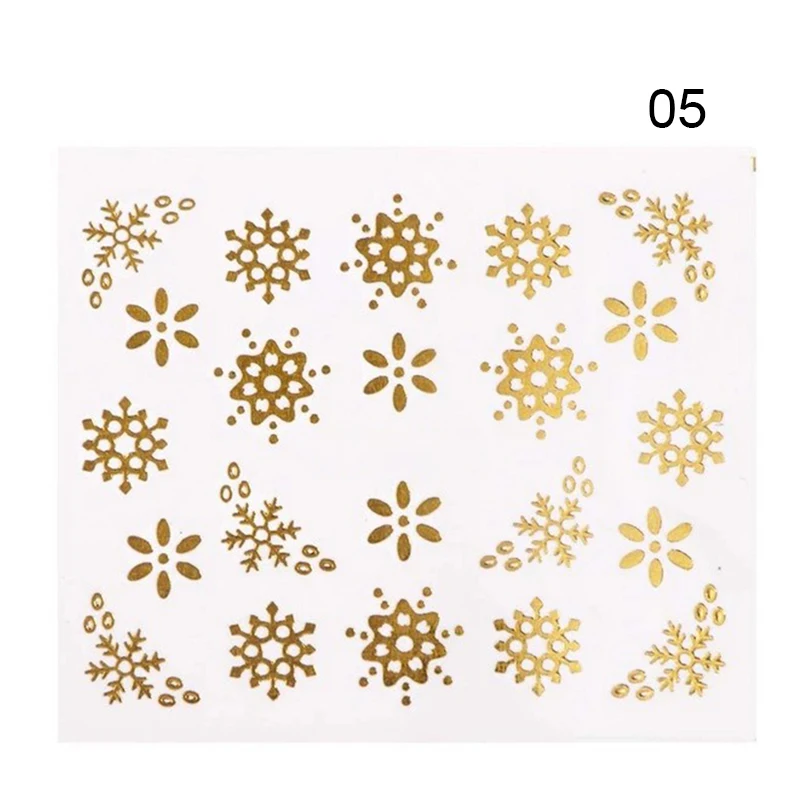 Pattern 21 3D-Наклейки для ногтей на Рождество или Хэллоуин с рисунком рождественской елки снег ногтей водяные наклейки для ногтей искусство переводные наклейки для ногтей украшения «сделай сам» - Цвет: Pattern 21