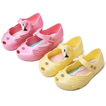 

ZB29-4 New Mini Melissa jelly Shoes girls' spring and autumn single shoes Flamingo cartoon Kids Baby sandals Beach
