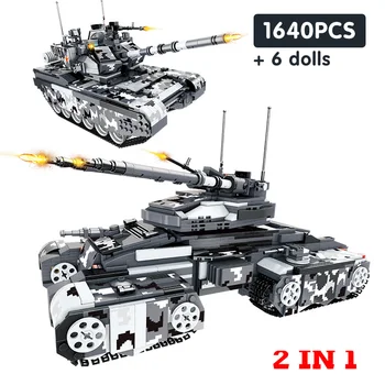 

Military Technic Building Blocks Truck SWAT Team Bricks Changeable Weapon War Mechanical Tank Blocks Toys for Children