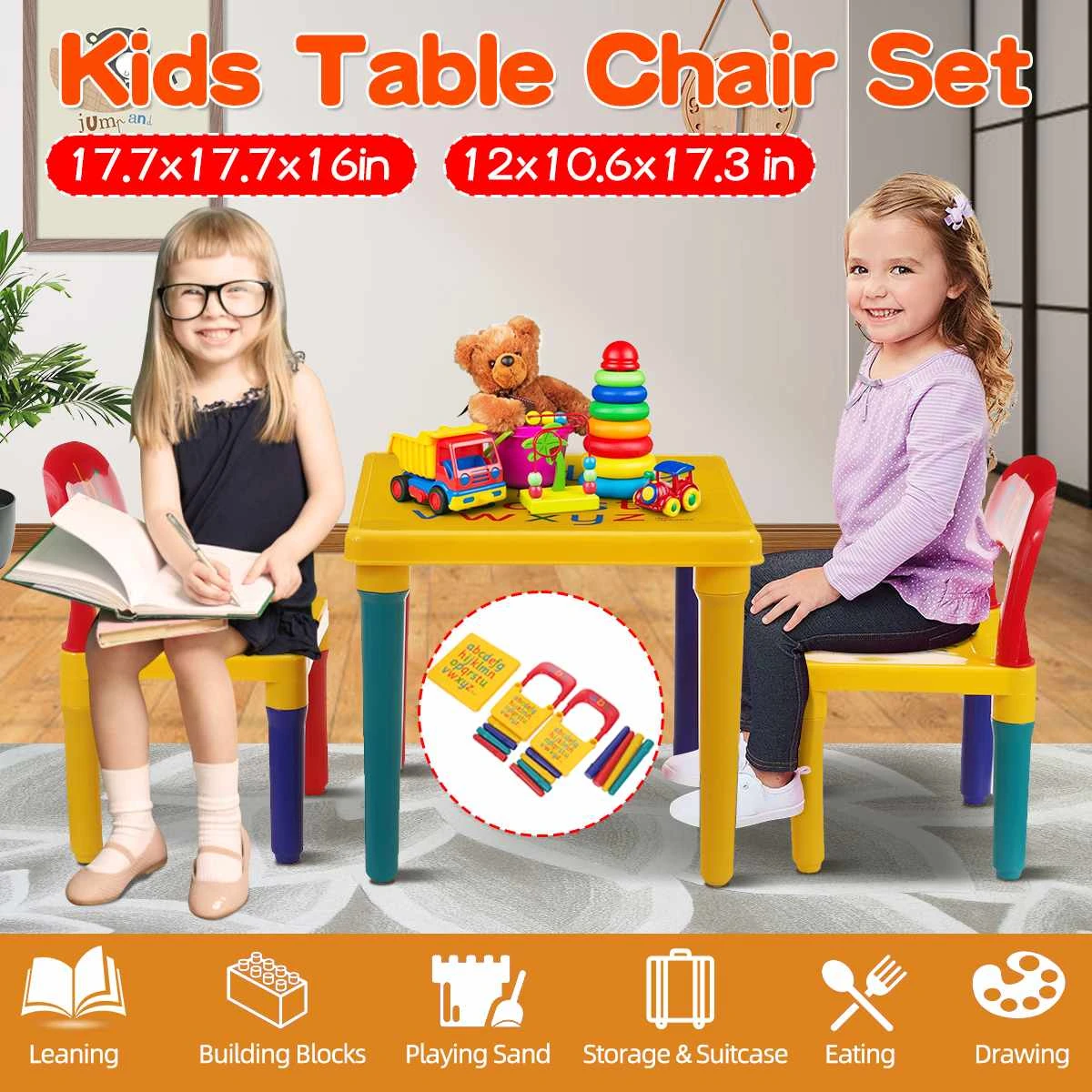 Three In One Multifunctional Kid Study Children Small Table Plastic Dining Table Combination One Table And Two Chairs Aliexpress