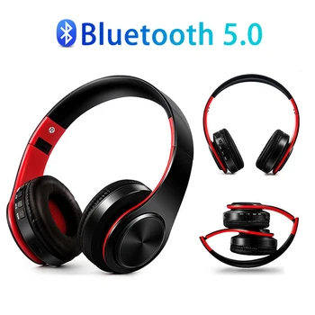 

HIFI Stereo Earphones Bluetooth Headphone Music Headset FM Support SD Card With Mic for iPhone Sumsamg Xiaomi Tablet Mobile