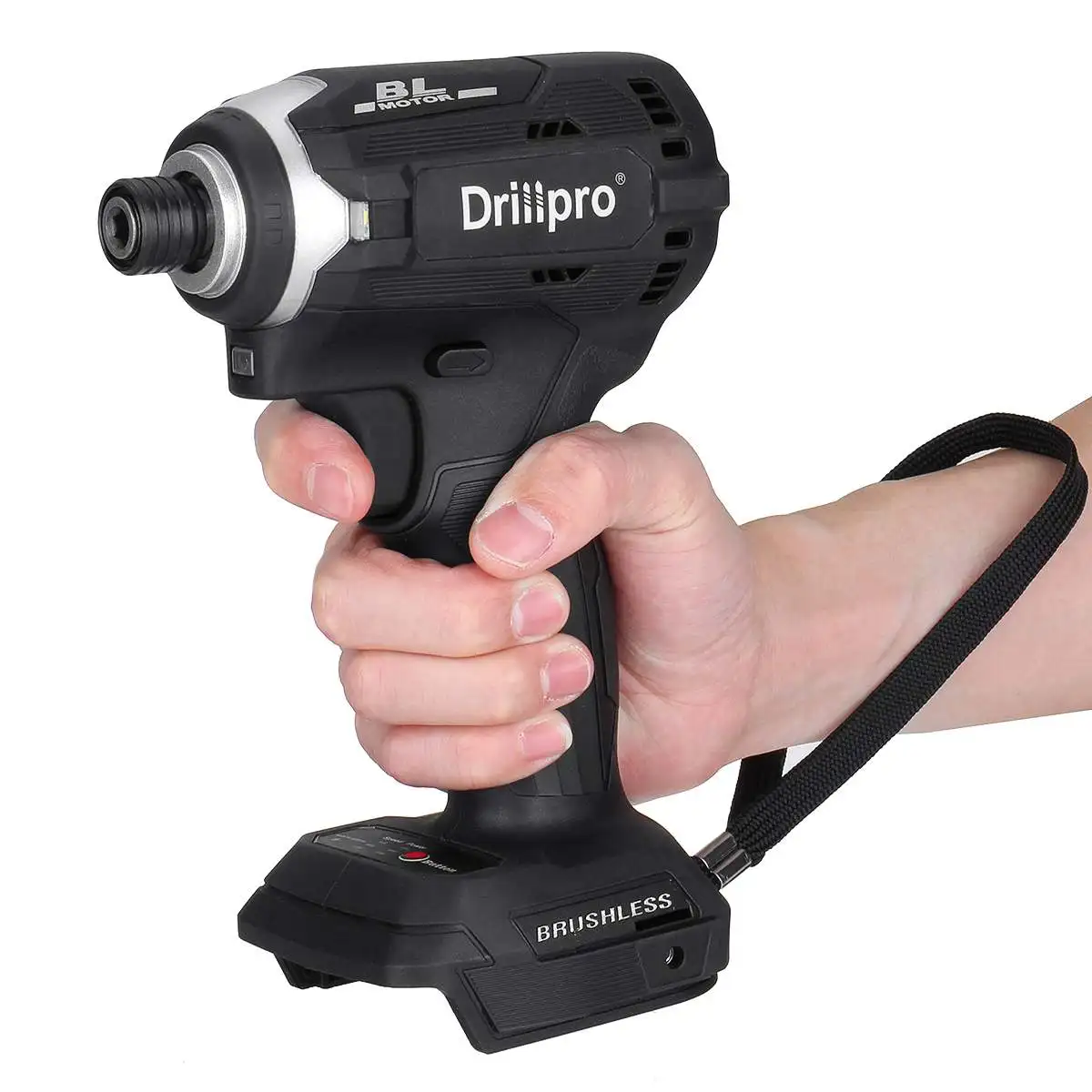 Drillpro Brushless Electric Screwdriver Cordless 1/4'' Impact Wrench Rechargable Drill Driver+3 Light For Makita 18V Battery