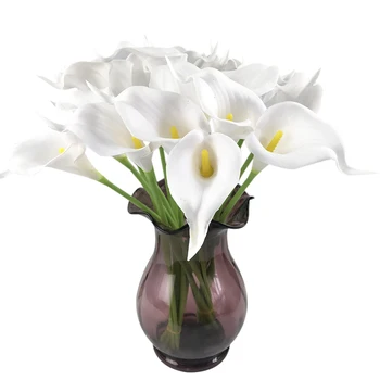 

10 Pcs Artificial Calla Lily Flowers Fake Flowers DIY Wedding Bouquet Home Decoration Artificial Flower Wedding Decoration