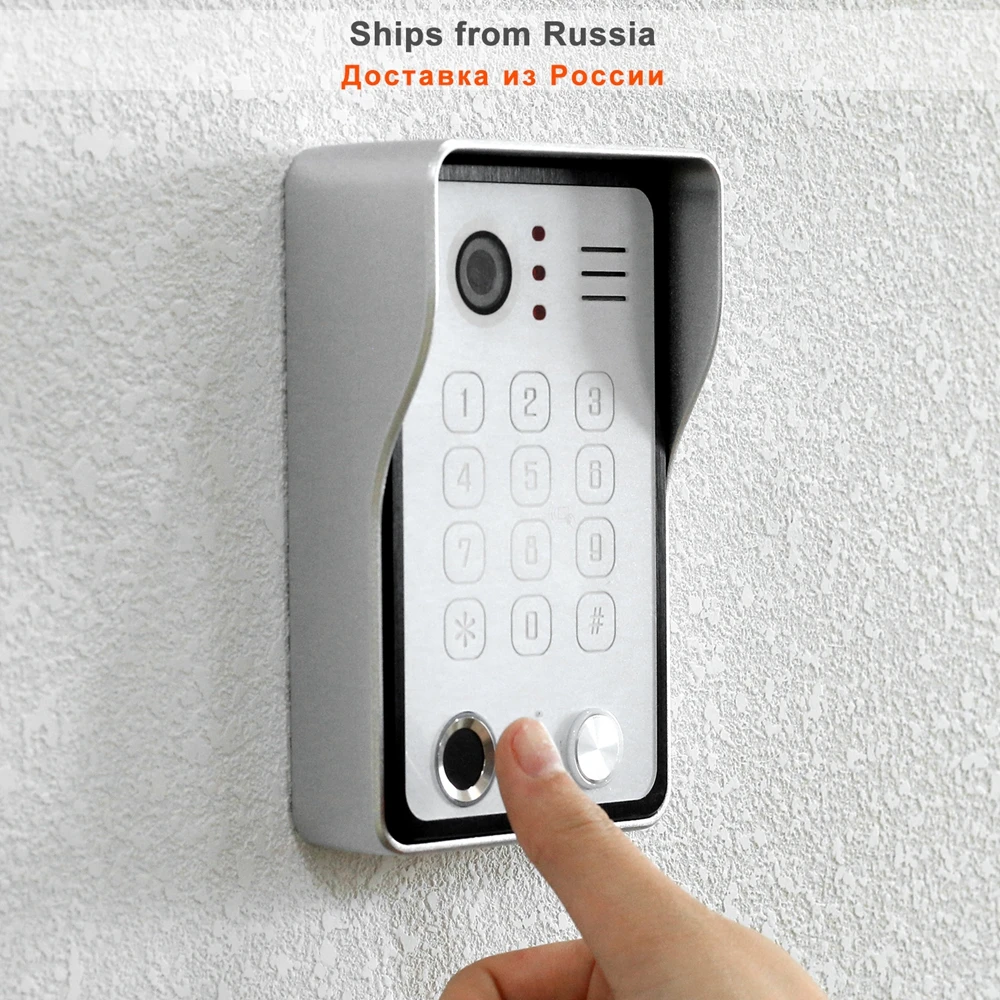 Беспроводной видеодомофон HomeFong для дома IP с разблокировкой по отпечатку пальца HD