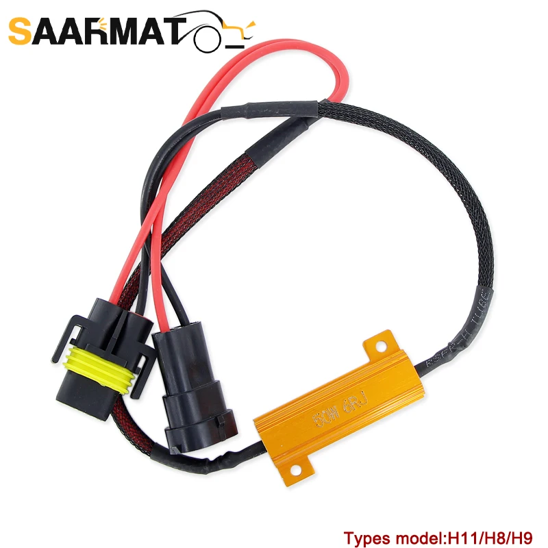 1PCS H11 H8 H9 9005 HB3 9006 HB4 H4 HB2 9003 H7 Caubus Resistor LED Fog Headlights Lights Load Error Free No Flickering Decoder |