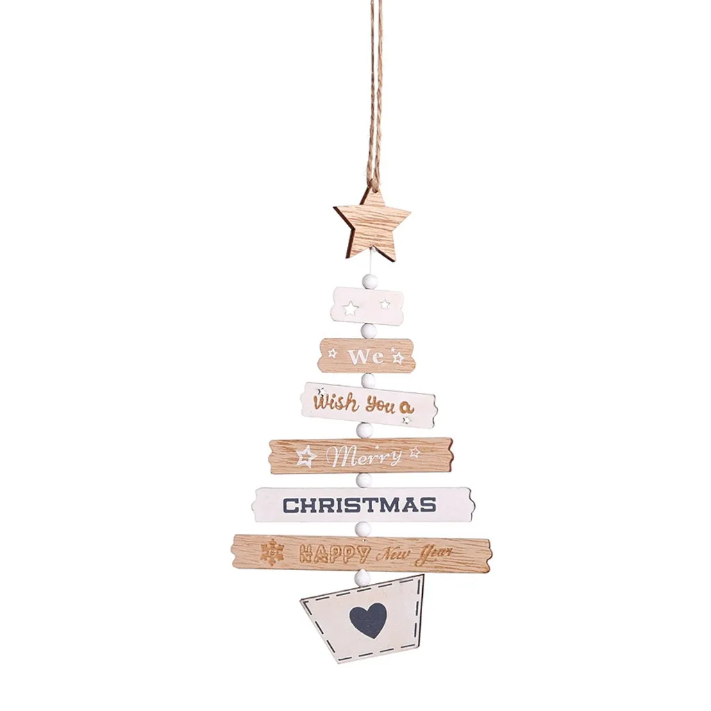 Рождественская елка, подвесные украшения на дверь, красочные деревянные, добро пожаловать, вырез, креативное Рождественское украшение для дома navidad F830 - Цвет: BG