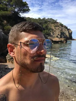 

Glasses Chain for Men Cross Of Faith Lanyard Fashion Glasses Strap Sunglasses Cords Casual Glasses Accessories DJ-159