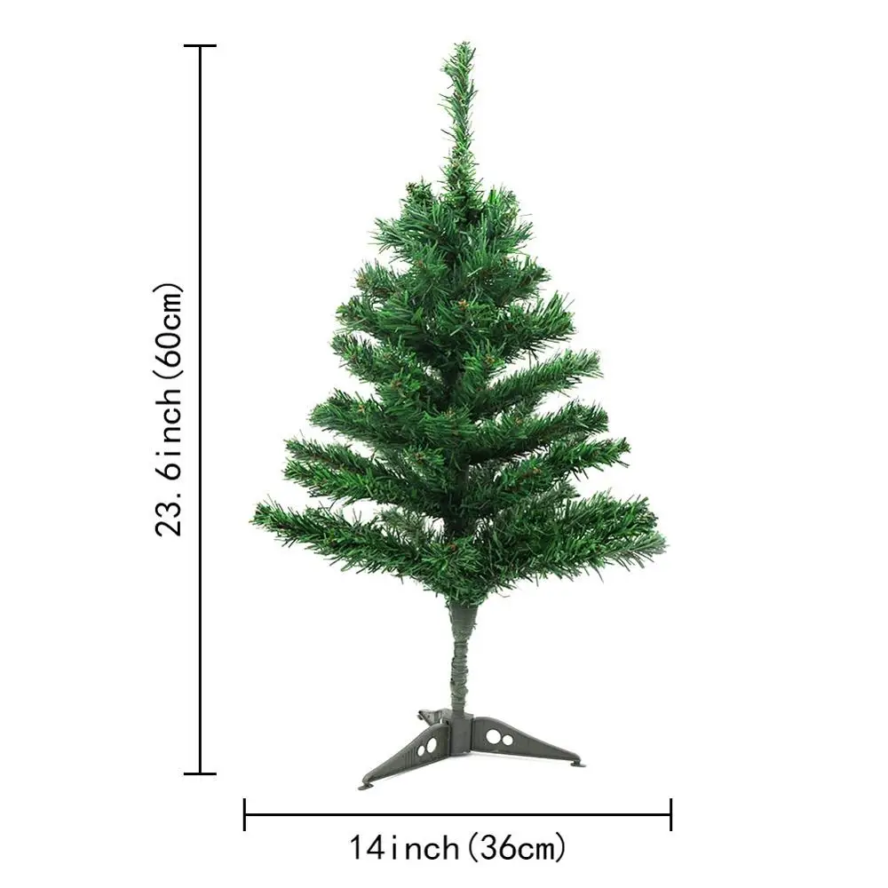 OurWarm 5ft мишура всплывающая елка искусственная Складная Рождественская елка год рождественские украшения для дома Зеленый Серебряный - Цвет: 60cm tree