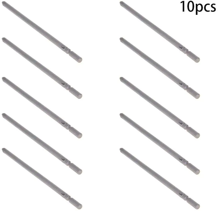 10 шт. 120/150 мм Длина Круглый хвостовик отвертка Philips Bits 4PH2 4.5PH1 5PH1 5PH2 6PH1 6PH2 S2 5/6 мм диаметр стержня магнитные Биты