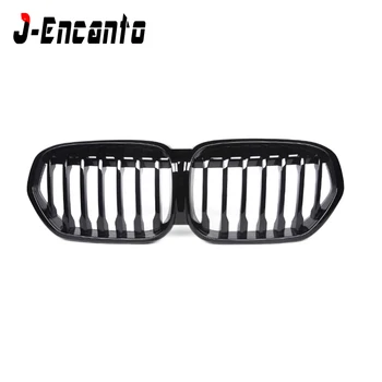 

A pair Front Kidney Grille For BMW X1 F48 2020- Single line glossy black Front Bumper Grill Car Styling ABS Material