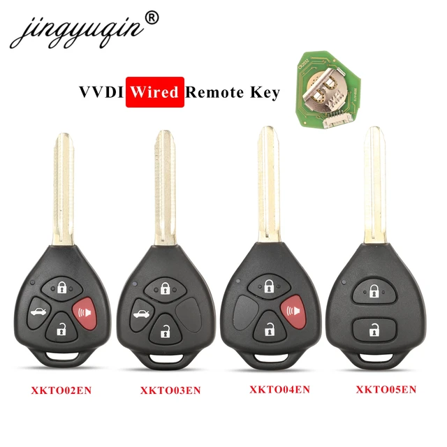 Jingyuqin السلكية العالمي مفتاح بعيد XKTO02EN XKTO03EN XKTO04EN XKTO05EN لتويوتا نمط شقة 2/3/4 BTN ل VVDI2 VVDI مفتاح أداة
