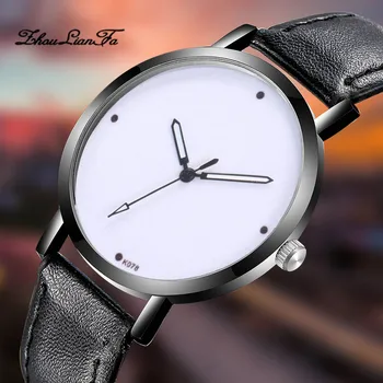 

2019 Golden Code Trend Men's Watch White Personality Dial Leather Quartz Men's Watch Reloj De Moda De Los Hombres