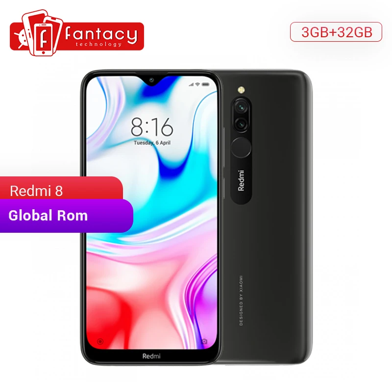 Смартфон Xiaomi Redmi 8 3+32ГБ 12МП+8МП 6 22" MIUI | Смартфоны
