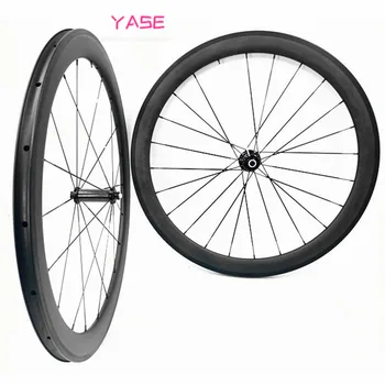 

YASE rodas 700c carbon wheels straight pull Powerway R39 road bike wheels pillar 1420 bike wheel clincher 50x23mm wheelset 700c