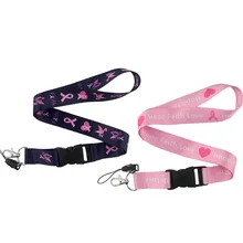 CA88 ремень на шею для защиты от рака груди, ремешок для ключей, ID карты, телефонных ремешков, USB держатель для бейджа, веревка для крепления, Lanyards, 1 шт